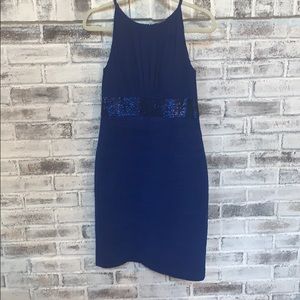 Blue midi Dress with beading